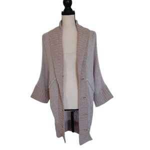 Free People Linen/Nylon/Acrylic/Cotton Blend Knit Cardigan